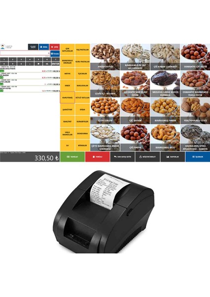 Öz Barkod Termal Fiş Yazıcı + Barkodlu Satış Sistemi Programı