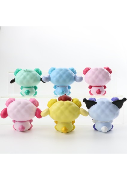 6 Adet Sanrio Kitty Melody Cinnamoroll Bebek Süsleri Oyuncak Hediye (Yurt Dışından)