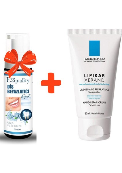 E2'quality Diş Köpük + La Roche Posay Lipikar Xerand 50 ml El Kremi