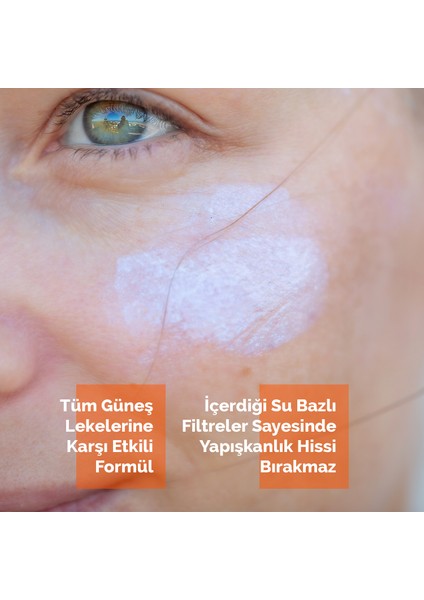 Leke Karşıtı Spf 50+ Tüm Ciltler Için Yüksek Korumalı Nemlendirici Güneş Kremi 100 ml