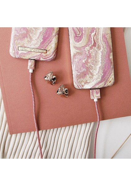 Golden Blush Marble Mfı Apple iPhone Uyumlu Lightning Kablo 1mt Pembe-Gold fiyatları