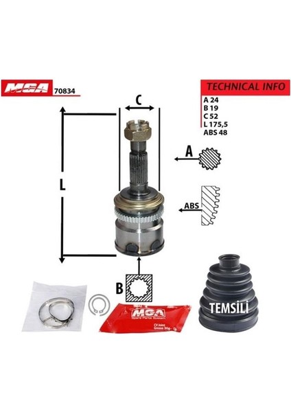 Aks Kafası Dış Terios 1997-2005