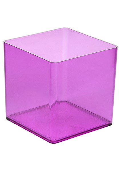 Küp Saksı 2,8 Litre 15 cm Şeffaf Kristal Saksı & Şeffaf Saksı