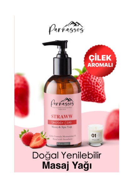 Çilek+White Natural+Vanilya Aromaterepi Masaj Yağı Setı150 Mlx3