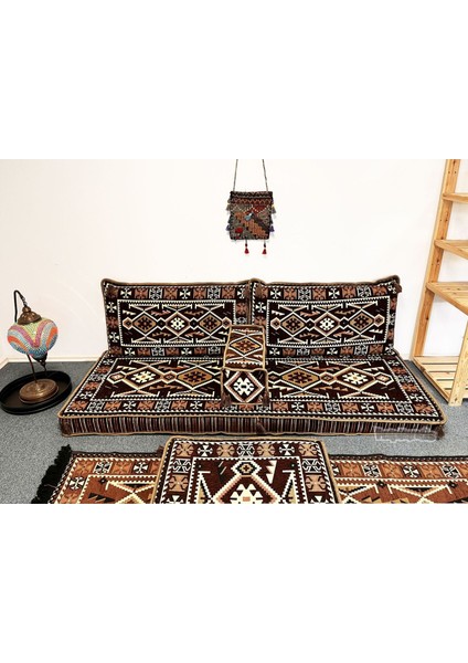 Anadolu Şark Köşesi Ikili Sedir Takımı Kahve