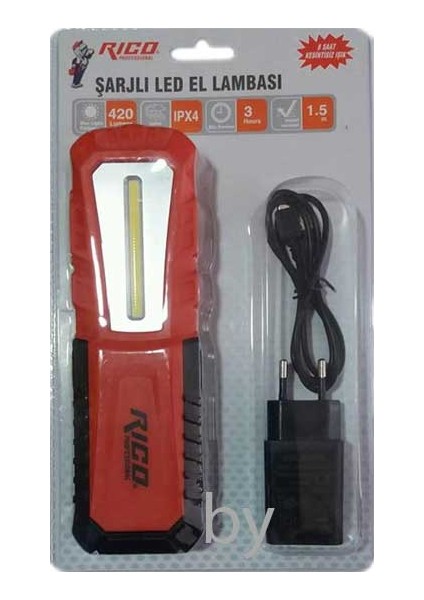 RC0038 420 Lümens Şarjlı LED El Feneri El Lambası Mıktanıslı