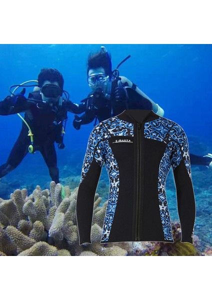 Wetsuit Top 3mm Neopren Yetişkinler Su Sporları Için Soğuk Su Xl Erkekler Mavi(Yurt Dışından)