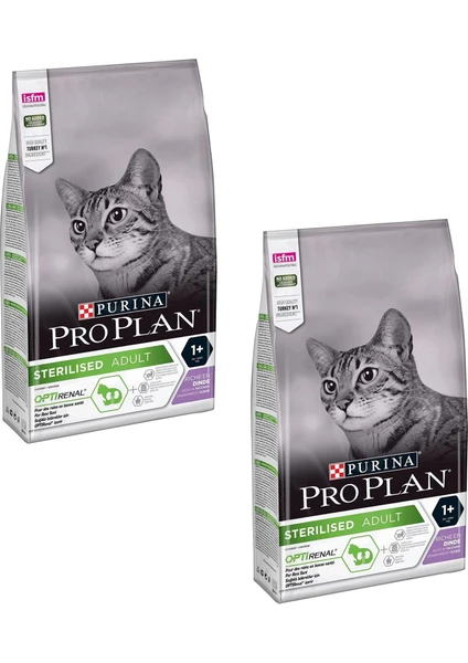 Pro Plan Sterilised Kısırlaştırılmış Hindili Tavuklu Kedi Mamasıı 1,5 kg (2 Adet)