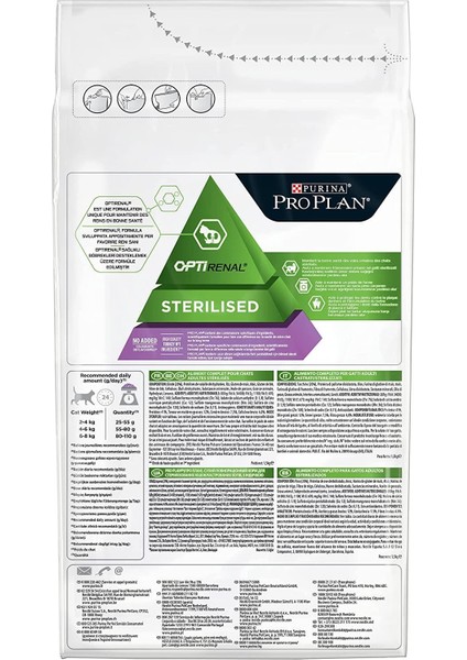 Pro Plan Sterilised Kısırlaştırılmış Hindili Tavuklu Kedi Mamasıı 1,5 kg (2 Adet)