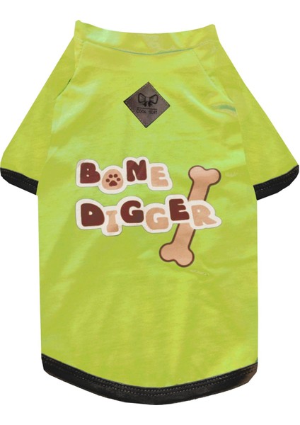 Bone Digger Küçük-Orta-Büyük Irk Sarı Köpek T-Shirt