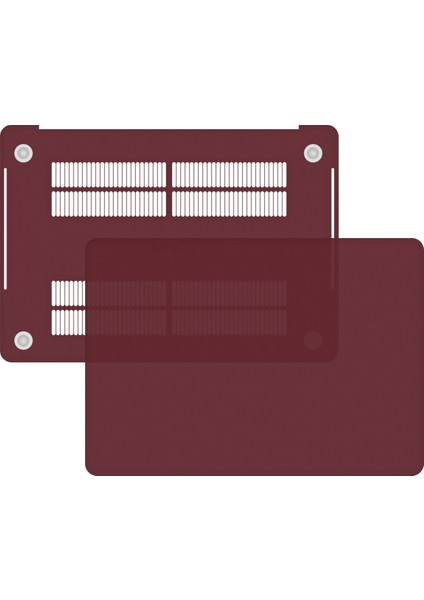 MacBook Pro 16.2 Inç Crystal Fit Kılıf Wine Red