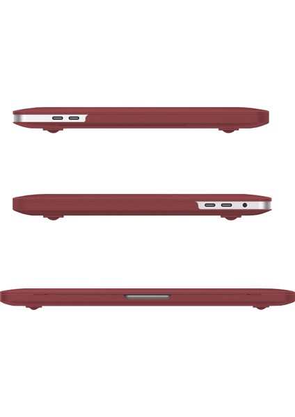 MacBook Pro 16.2 Inç Crystal Fit Kılıf Wine Red
