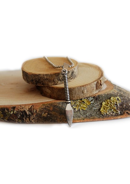 Gümüş Kaplama Japon Kunai Kolye Top Zincirli fırsatları