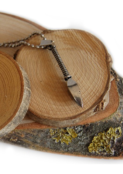 Gümüş Kaplama Japon Kunai Kolye Top Zincirli indirimleri