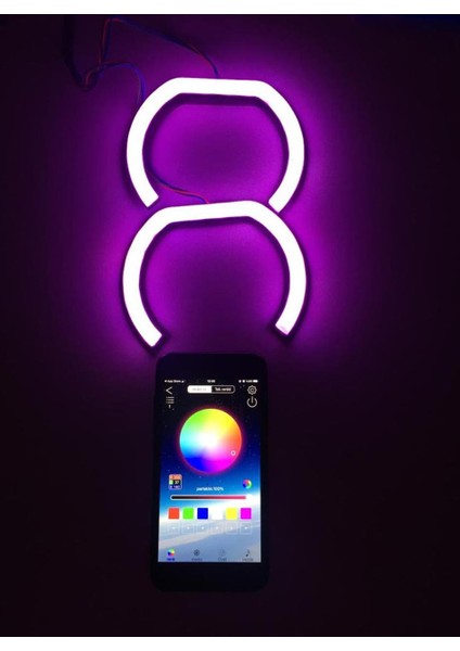 Bluetooth Cep Telefonundan Rgb Şerit LED Kontrol Modülü 6A 5-24V Kablolu