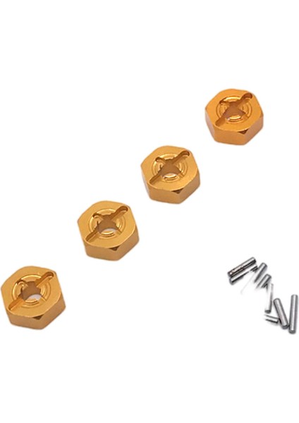 4 Parça Tekerlek Hex Hubs Adaptörü Için Wltoys Rc Arabalar Aksesuarları Parçaları Altın (Yurt Dışından) modelleri