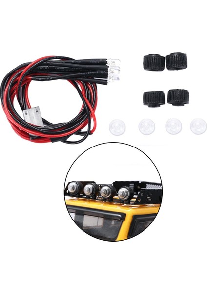 Yükseltme Aksesuar Eksenel SCX24 Wrangler Için Uygun 1:10 Rc Kaya Paletli Araba Dıy Çatı Raf Işık (Yurt Dışından) fiyatları