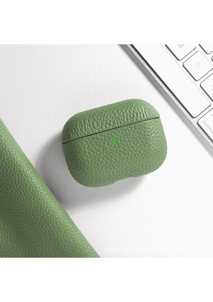 3 Sarı Için Lychee Grain Cowhide Kulaklık Kılıfı (Yurt Dışından)