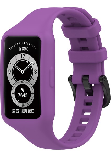Huawei Band 7 Koyu Mor Için Silikon Saat Band (Yurt Dışından)