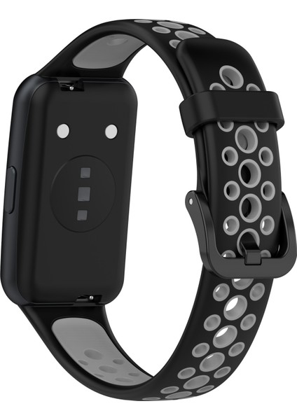 Huawei Band 7/7 Nfc Black+Gray Için Nefes Alabilir Silikon Saat Band (Yurt Dışından) fiyatları