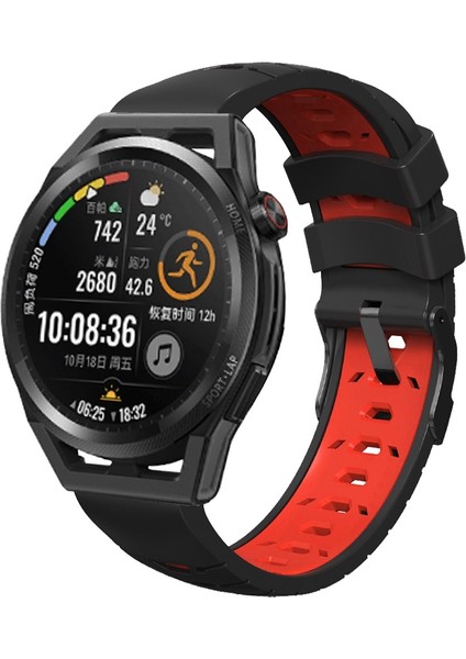 Huawei Için Silikon Saat Grubu Gt Runner Black Red (Yurt Dışından)