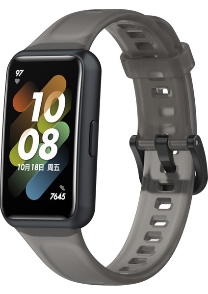 Huawei Band 7/7 Nfc Black Için Şeffaf Silikon Izleme Bandı (Yurt Dışından)