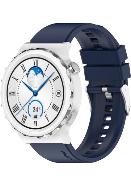 Huawei Için Silikon Izle Band Gt Gt 3 Pro 43MM 20MM Koyu Mavi (Yurt Dışından)