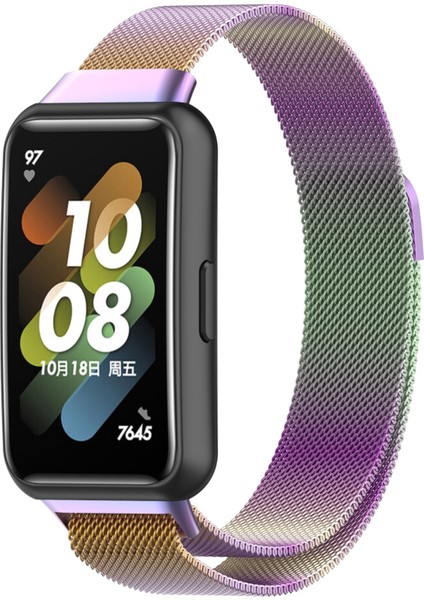 Huawei Band 7 Colorful Için Milan Manyetik Saat Grubu (Yurt Dışından)