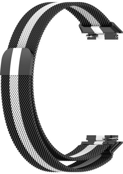Huawei Band 7 Black+White Için Milan Manyetik Saat Band (Yurt Dışından) modelleri