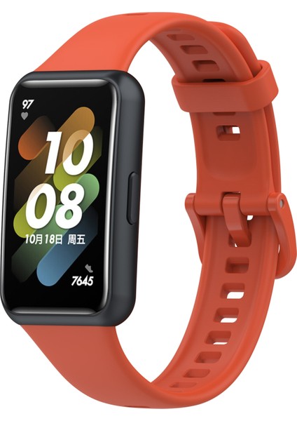 Huawei Band 7 Kırmızı Turuncu Pus Için Silikon Izle Band (Yurt Dışından)