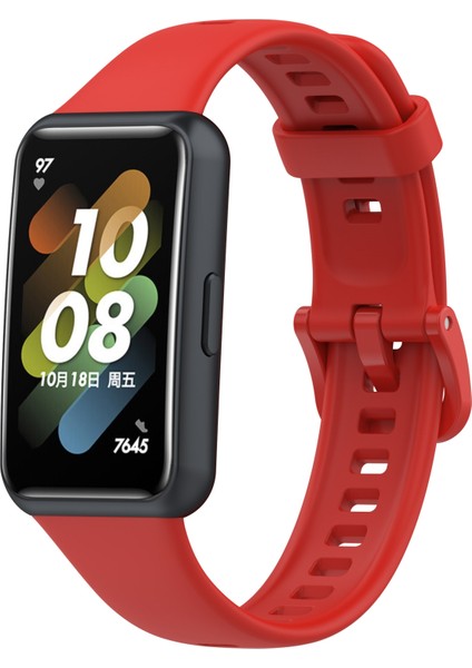 Huawei Band 7 Kırmızı Için Silikon Saat Bandı (Yurt Dışından)