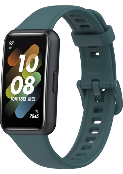 Huawei Band 7 Dark Green Için Silikon Saat Band (Yurt Dışından)