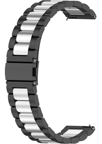 Huawei Gt 3 Pro 43MM Siyah Gümüş Için Metal Ste Watch Band (Yurt Dışından)