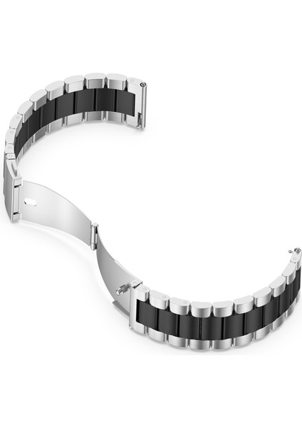 Huawei Gt 3 Pro 43MM Gümüş Siyah Için Metal Ste Watch Band (Yurt Dışından) modelleri