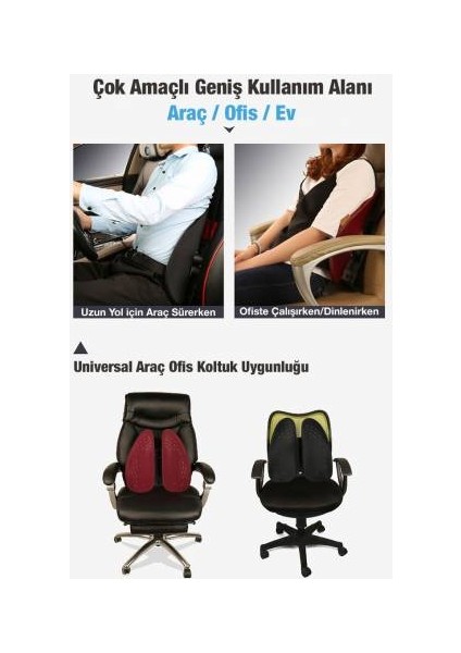 Araç Koltuk Bel Yastığı Araç Ofis Koltuk Destek Minderi Bel Yastığı Araç Arka Yastık