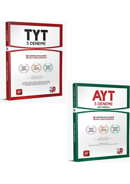 TYT AYT Eşit Ağırlık Paket Deneme Seti 2023