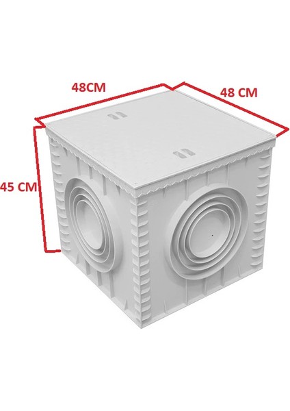 Nalbur Center Plastik Yeraltı Buat ve Rögar Kapağı 48X48X45