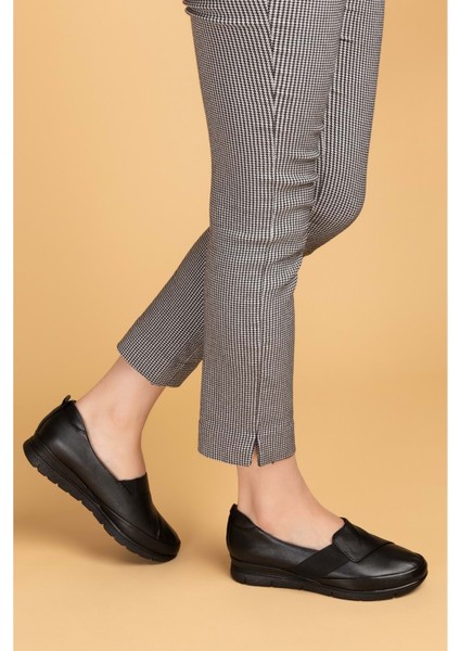 Kadın Deri Anatomik Yumuşak Taban Günlük Ayakkabı PYT.1205 - Siyah - 36 modelleri