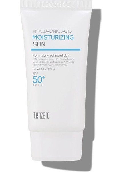 Hyaluronik Asit İçeren Yapışkan His Bırakmayan Nemlendirici Spf50+Pa++++ Dengeleyici Güneş Kremi