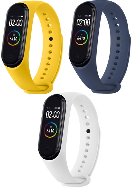 Xiaomi Mi Band 3 ve Mi Band 4 Uyumlu Yüksek Kalite Silikon Kordon Seti