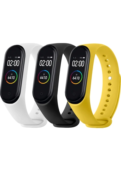 Xiaomi Mi Band 3 ve Mi Band 4 Uyumlu Yüksek Kalite Silikon Kordon Seti