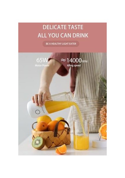 Yaratıcı Juice Fincan Meyve Sıkma Şişesi Taşınabilir Mini Meyve Makinesi Moda Akıllı Sıkacağı | Sıkacaklar (Beyaz)(Yurt Dışından)