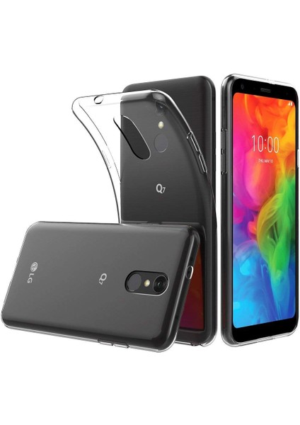 Lg Q7 Uyumlu Kılıf Case, Soft, Transparent, Şeffaf Ultra Esnek Ince Silikon