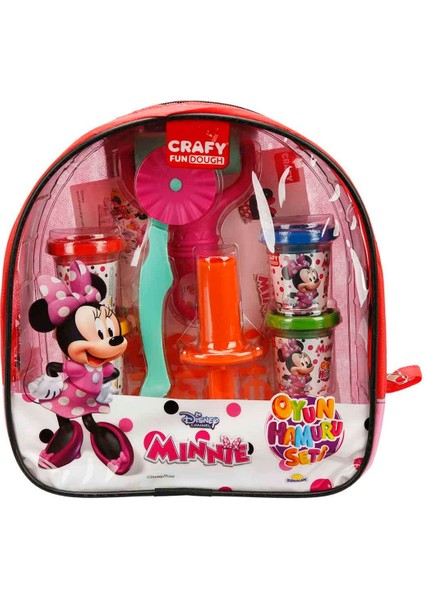 Minnie Sırt Çantalı Oyun Hamuru Seti 200 Gr. 18 Parça