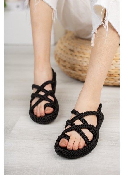 Siyah Siyah Kadın Sandalet 00123545