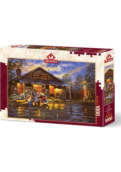 5190 Art Puzzle Motosikletçi 1000 Parça Puzzle
