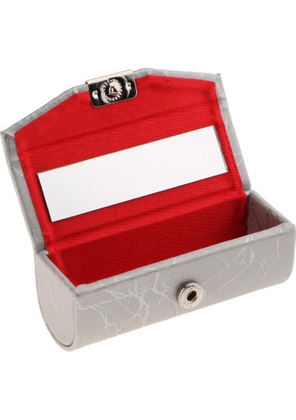 Çatlak Taş Desen Mücevher Makyaj Ruj Kılıf Kılıfı Gümüş (Yurt Dışından) fiyatları