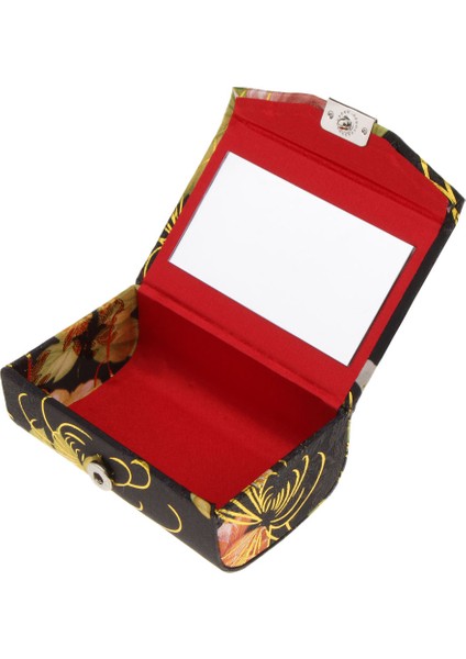 Ayna ve Kapatma ile Geleneksel Işlemeli Ruj Kılıfı Tutucu (Yurt Dışından)