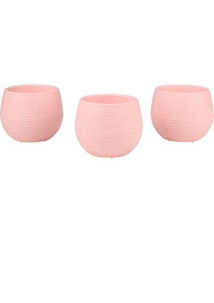 Yeşim 3 Adet Saksı Set Pembe