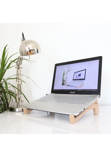 Laptop Standı - Laptop Yükseltici - Notebook Standı - Ahşap - ALS1